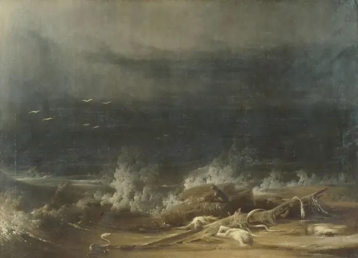 Framed Print : The Deluge towards Its Close, ca. 1813. Creator: Joshua Shaw Framed Print : The Deluge towards Its Close, ca. 1813. Creator: Joshua Shaw