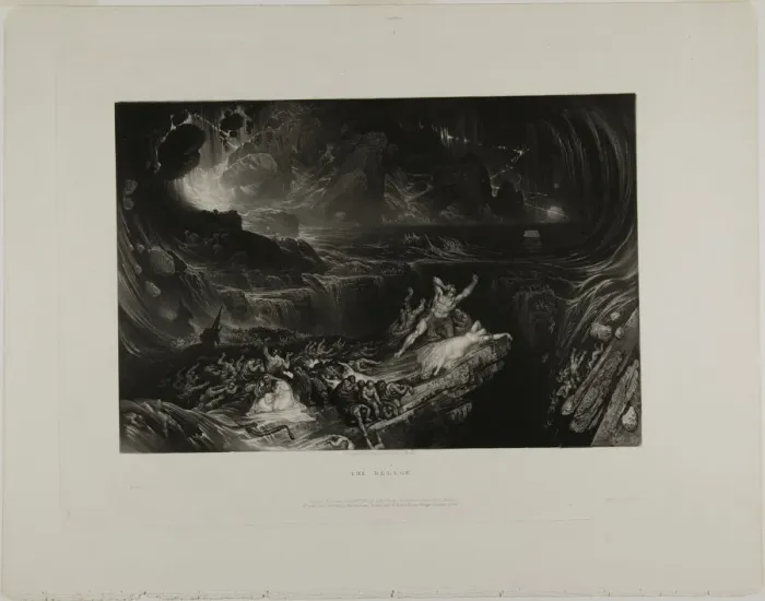 Framed Print : The Deluge, from Illustrations of the Bible, 1831. Creator: John Martin Framed Print : The Deluge, from Illustrations of the Bible, 1831. Creator: John Martin