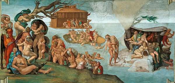 The Deluge (Sistine Chapel ceiling in the Vatican), 1508-1512
