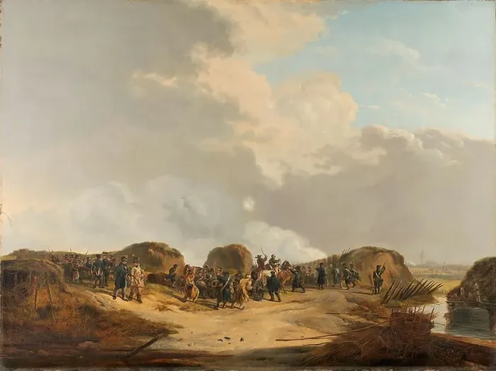 Framed Print : The Demilune constructed at the Siege of Naarden, April 1814, 1814-1815. Creator: Pieter Gerardus van Os Framed Print : The Demilune constructed at the Siege of Naarden, April 1814, 1814-1815. Creator: Pieter Gerardus van Os