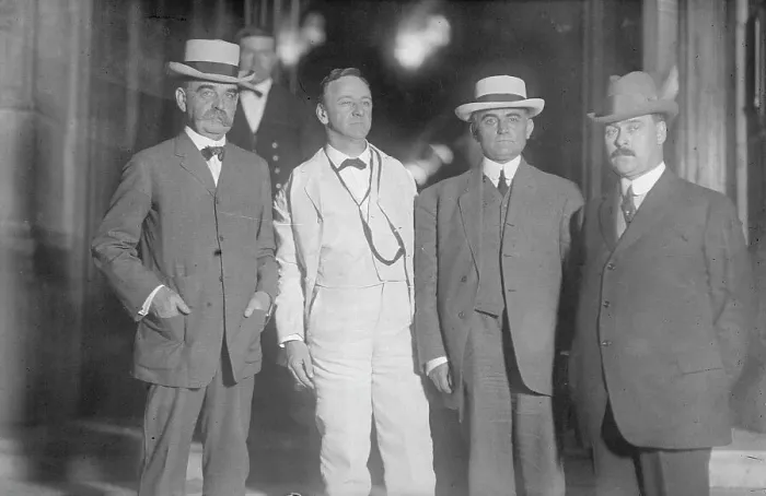 Framed Print : Democratic National Convention - Sen. Willard Saulsbury; Josephus Daniels of North Carolina... 1912 Creator: Harris & Ewing. Democratic National Convention - Sen Framed Print : Democratic National Convention - Sen. Willard Saulsbury; Josephus Daniels of North Carolina... 1912 Creator: Harris & Ewing. Democratic National Convention - Sen
