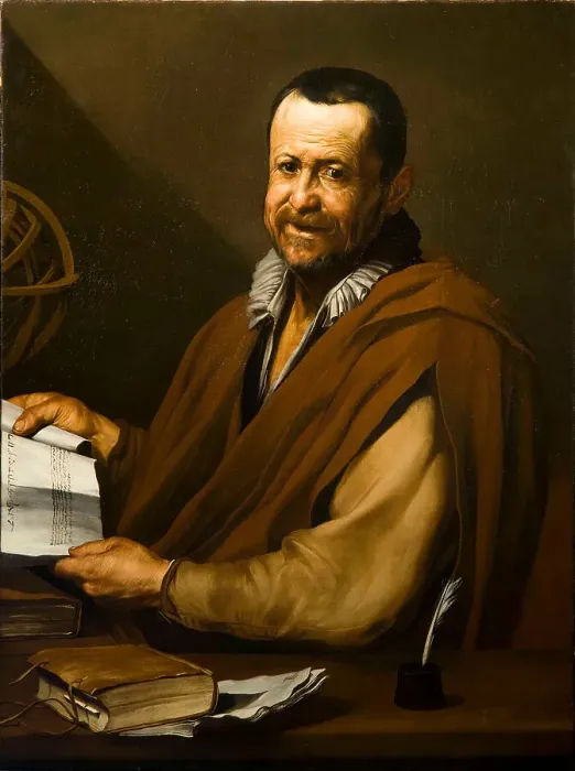 Framed Print : Democritus, 1615-1618. Creator: Ribera, José, de (1591-1652) Framed Print : Democritus, 1615-1618. Creator: Ribera, José, de (1591-1652)
