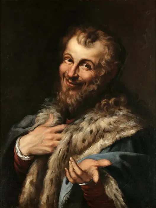 Framed Print : Democritus, c. 1596. Creator: Carracci, Agostino (1557-1602) Framed Print : Democritus, c. 1596. Creator: Carracci, Agostino (1557-1602)