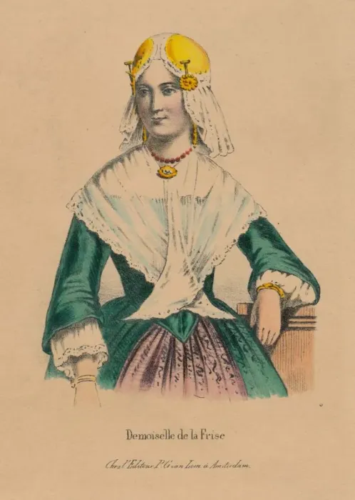 Framed Print : Demoiselle de la Frise, 1850s. Creator: Unknown Framed Print : Demoiselle de la Frise, 1850s. Creator: Unknown