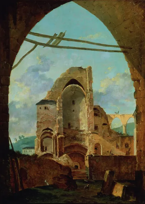 Framed Print : The Demolition of the Abbey of Montmartre, c1740-1800. Artist: Louis Gabriel Moreau Framed Print : The Demolition of the Abbey of Montmartre, c1740-1800. Artist: Louis Gabriel Moreau