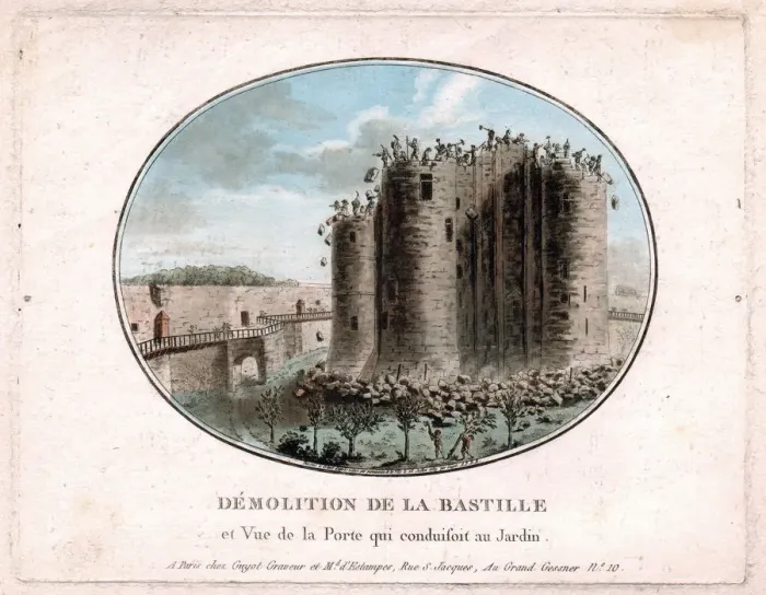 Framed Print : The Demolition of the Bastille, 1789 Framed Print : The Demolition of the Bastille, 1789
