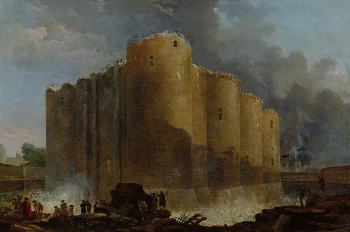 Framed Print : The demolition of the Bastille, July 14, 1789. Artist: Robert, Hubert (1733-1808) Framed Print : The demolition of the Bastille, July 14, 1789. Artist: Robert, Hubert (1733-1808)