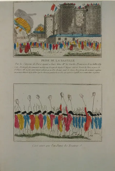 Framed Print : The demolition of the Bastille, July 14, 1789, 1789. Artist: Anonymous Framed Print : The demolition of the Bastille, July 14, 1789, 1789. Artist: Anonymous