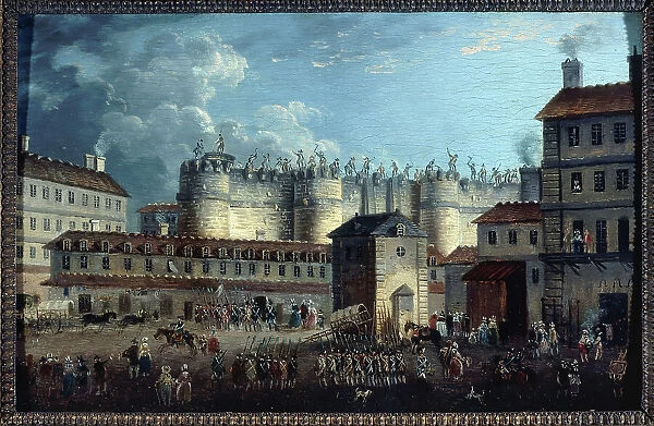 Demolition of the Bastille, July 17, 1789. Creator: Pierre-Antoine Demachy