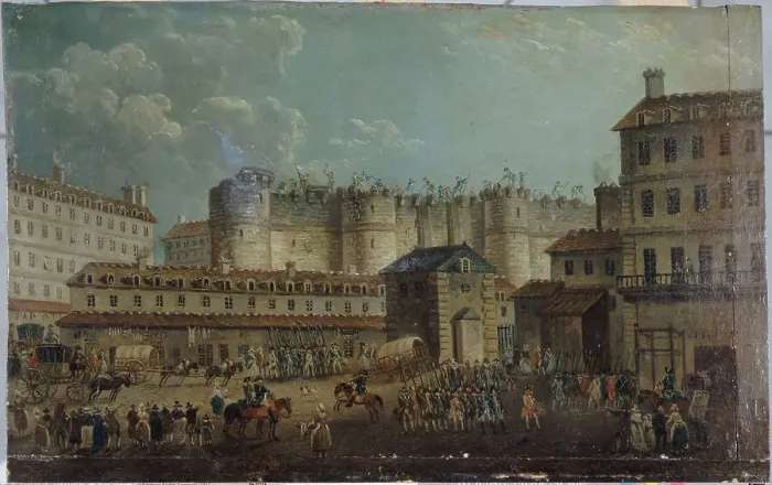 Framed Print : Demolition of the Bastille, July 17, 1789. Creator: Pierre-Antoine Demachy Framed Print : Demolition of the Bastille, July 17, 1789. Creator: Pierre-Antoine Demachy