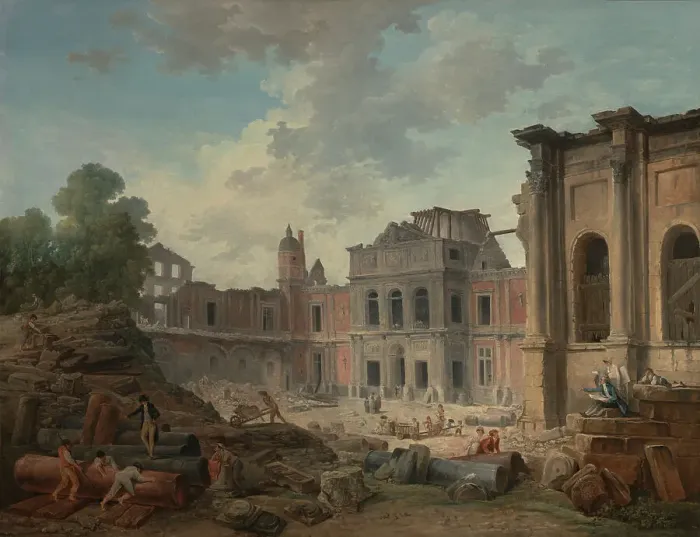 Framed Print : Demolition of the Chateau of Meudon, 1806. Creator: Hubert Robert Framed Print : Demolition of the Chateau of Meudon, 1806. Creator: Hubert Robert