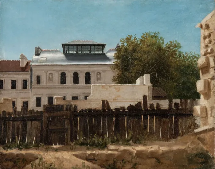 Framed Print : Demolition site with Palladian villa in the background, c.1820. Creator: Prosper Barbot Framed Print : Demolition site with Palladian villa in the background, c.1820. Creator: Prosper Barbot