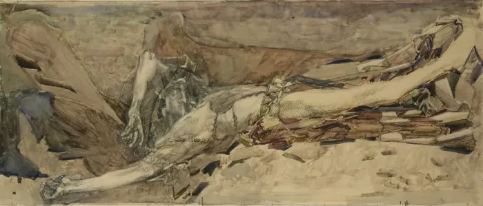 Framed Print : The Demon downcast, 1901. Artist: Vrubel, Mikhail Alexandrovich (1856-1910) Framed Print : The Demon downcast, 1901. Artist: Vrubel, Mikhail Alexandrovich (1856-1910)