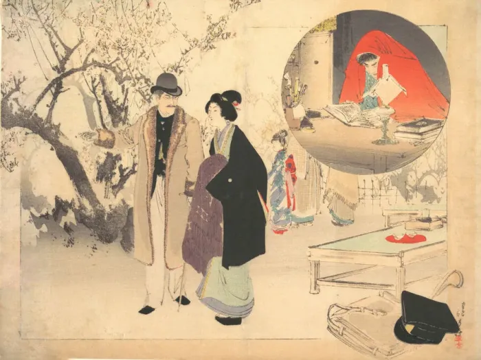Framed Print : The Demon Gold (Konjiki yasha), ca. 1903. Creator: Mizuno Toshikata Framed Print : The Demon Gold (Konjiki yasha), ca. 1903. Creator: Mizuno Toshikata