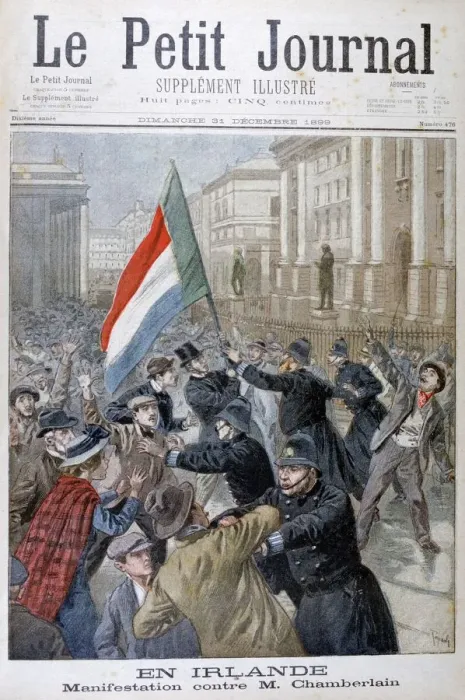 Framed Print : Demonstration against Joseph Chamberlain, Ireland, 1899. Artist: Oswaldo Tofani Framed Print : Demonstration against Joseph Chamberlain, Ireland, 1899. Artist: Oswaldo Tofani