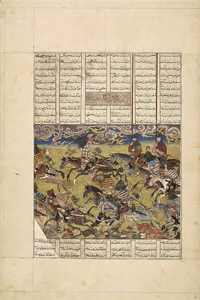 Demotte Shahnameh: Faramarz pursues the king of Kabul, ca 1330. Creator: Iranian master
