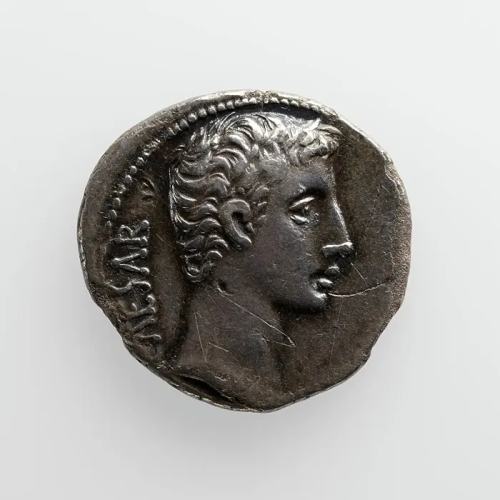 Framed Print : Denarius, 19-15 B.C. Creator: Unknown Framed Print : Denarius, 19-15 B.C. Creator: Unknown