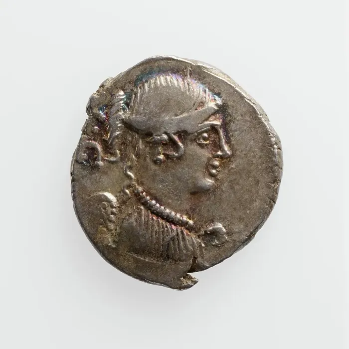 Framed Print : Denarius, 1st century B.C. Creator: Unknown