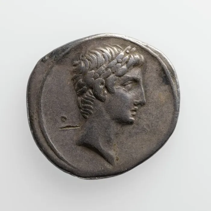 Framed Print : Denarius, about 30 B.C. Creator: Unknown Framed Print : Denarius, about 30 B.C. Creator: Unknown