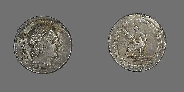 Denarius (Coin) Depicting the God Apollo, 85 BCE. Creator: Unknown