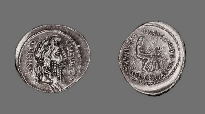 Framed Print : Denarius (Coin) Depicting the God Quirinus, 60 BCE, issued by the Roman Republic, C Framed Print : Denarius (Coin) Depicting the God Quirinus, 60 BCE, issued by the Roman Republic, C