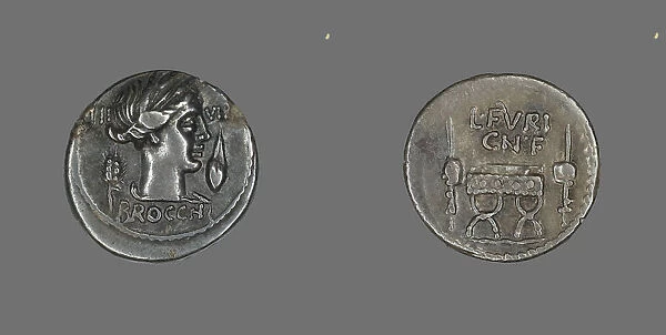 Denarius (Coin) Depicting the Goddess Ceres, about 63 BCE. Creator: Unknown