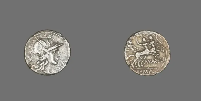 Framed Print : Denarius (Coin) Depicting the Goddess Roma, 139 BCE, issued by the Aurelia family Framed Print : Denarius (Coin) Depicting the Goddess Roma, 139 BCE, issued by the Aurelia family