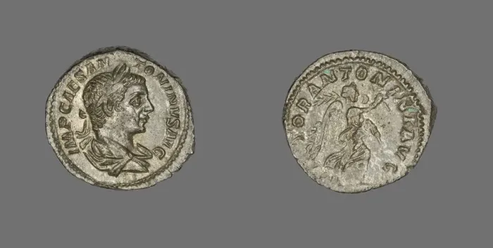 Framed Print : Denarius (Coin) Portraying Emperor Antoninus Pius, 138-161. Creator: Unknown Framed Print : Denarius (Coin) Portraying Emperor Antoninus Pius, 138-161. Creator: Unknown
