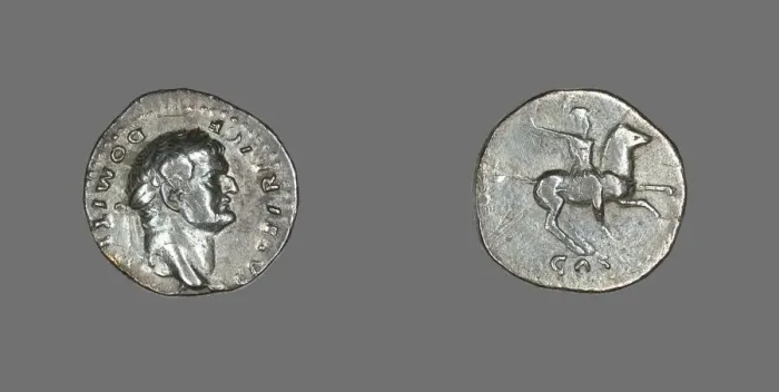 Framed Print : Denarius (Coin) Portraying Emperor Domitian, 77-78. Creator: Unknown Framed Print : Denarius (Coin) Portraying Emperor Domitian, 77-78. Creator: Unknown