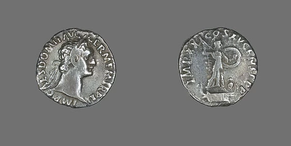 Denarius (Coin) Portraying Emperor Domitian, 91. Creator: Unknown