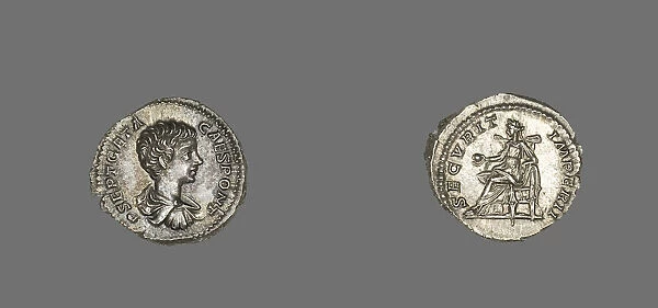 Denarius (Coin) Portraying Emperor Geta, 199-204. Creator: Unknown