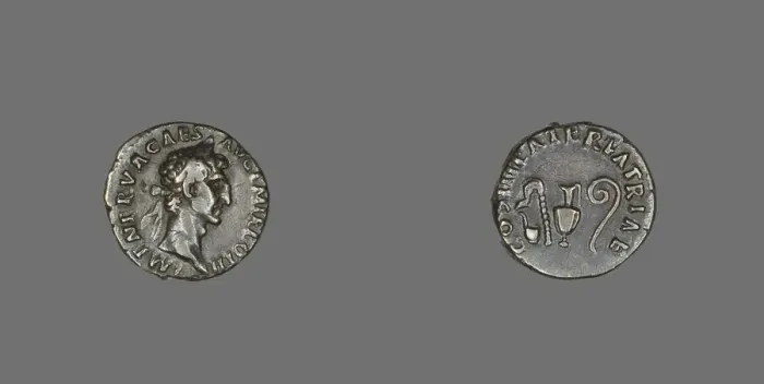 Framed Print : Denarius (Coin) Portraying Emperor Nerva, 97. Creator: Unknown Framed Print : Denarius (Coin) Portraying Emperor Nerva, 97. Creator: Unknown