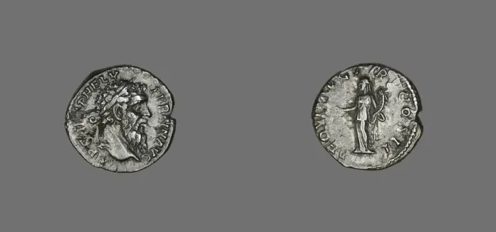 Framed Print : Denarius (Coin) Portraying Emperor Pertinax, 193 (1 January-28 March). Creator: Unknown Framed Print : Denarius (Coin) Portraying Emperor Pertinax, 193 (1 January-28 March). Creator: Unknown