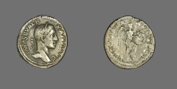 Framed Print : Denarius (Coin) Portraying Emperor Severus Alexander, 228-231. Creator: Unknown