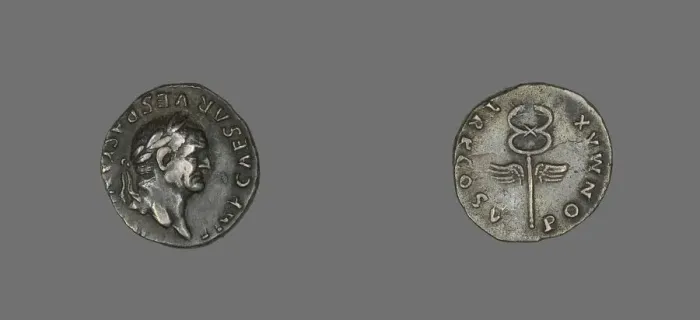 Framed Print : Denarius (Coin) Portraying Emperor Vespasian, 74. Creator: Unknown Framed Print : Denarius (Coin) Portraying Emperor Vespasian, 74. Creator: Unknown