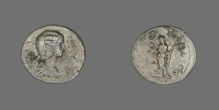 Framed Print : Denarius (Coin) Portraying Empress Julia Domna, 196-211. Creator: Unknown Framed Print : Denarius (Coin) Portraying Empress Julia Domna, 196-211. Creator: Unknown