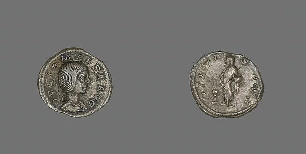 Denarius (Coin) Portraying Empress Julia Maesa, 218. Creator: Unknown