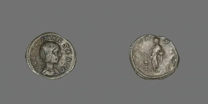 Framed Print : Denarius (Coin) Portraying Empress Julia Maesa, 218. Creator: Unknown Framed Print : Denarius (Coin) Portraying Empress Julia Maesa, 218. Creator: Unknown