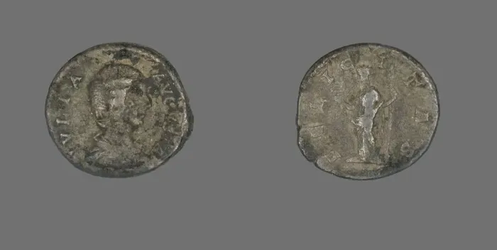 Framed Print : Denarius (Coin) Portraying Julia Domna, 193-217. Creator: Unknown Framed Print : Denarius (Coin) Portraying Julia Domna, 193-217. Creator: Unknown