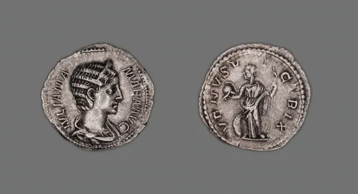 Framed Print : Denarius (Coin) Portraying Julia Mamaea, 231-235, issued by Severus Alexander Framed Print : Denarius (Coin) Portraying Julia Mamaea, 231-235, issued by Severus Alexander