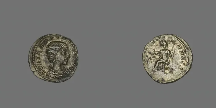 Framed Print : Denarius (Coin) Portraying Julia Soaemias, 218-219. Creator: Unknown Framed Print : Denarius (Coin) Portraying Julia Soaemias, 218-219. Creator: Unknown