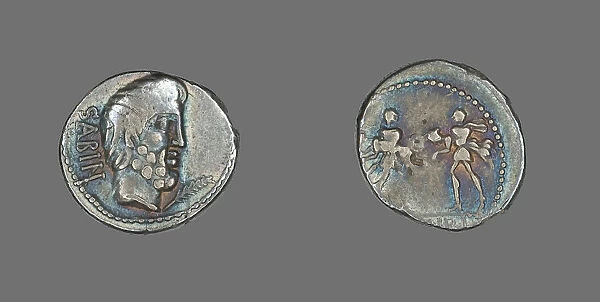 Denarius (Coin) Portraying King Tatius, about 89 BCE. Creator: Unknown