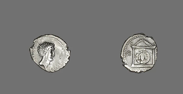 Denarius (Coin) Portraying Mark Antony, 42 BCE. Creator: Unknown