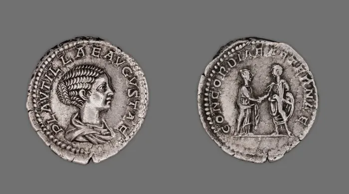 Framed Print : Denarius (Coin) Portraying Plautilla, 202-205, issued by Septimius Severus Framed Print : Denarius (Coin) Portraying Plautilla, 202-205, issued by Septimius Severus