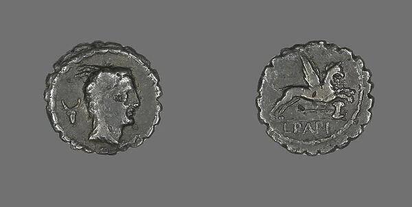 Denarius Serratus (Coin) Depicting the Goddess Juno Sospita, about 79 BCE