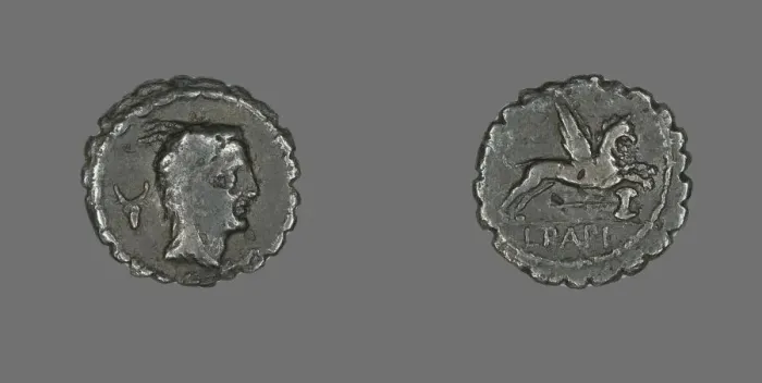 Framed Print : Denarius Serratus (Coin) Depicting the Goddess Juno Sospita, about 79 BCE Framed Print : Denarius Serratus (Coin) Depicting the Goddess Juno Sospita, about 79 BCE
