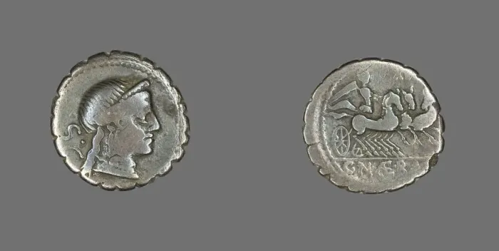 Framed Print : Denarius Serratus (Coin) Depicting the Goddess Venus, about 79 BCE. Creator: Unknown Framed Print : Denarius Serratus (Coin) Depicting the Goddess Venus, about 79 BCE. Creator: Unknown