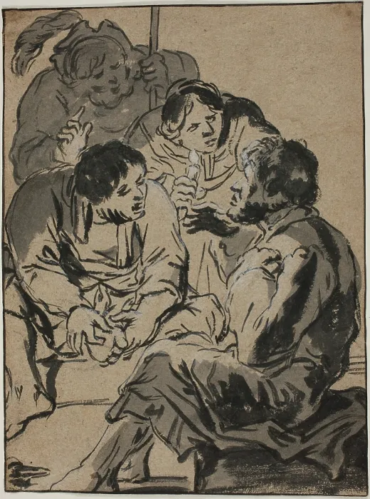Framed Print : Denial of St. Peter, between 1596 and 1674. Creator: Leonard Bramer Framed Print : Denial of St. Peter, between 1596 and 1674. Creator: Leonard Bramer