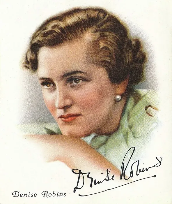 Framed Print : Denise Robins, 1937. Artists: Unknown, WD & HO Wills Framed Print : Denise Robins, 1937. Artists: Unknown, WD & HO Wills