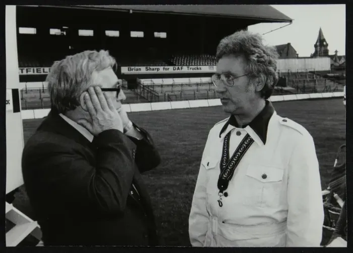 Framed Print : Dennis Mathews with Lee Konitz at the Newport Jazz Festival, Ayresome Park, Middlesbrough, 1978 Framed Print : Dennis Mathews with Lee Konitz at the Newport Jazz Festival, Ayresome Park, Middlesbrough, 1978